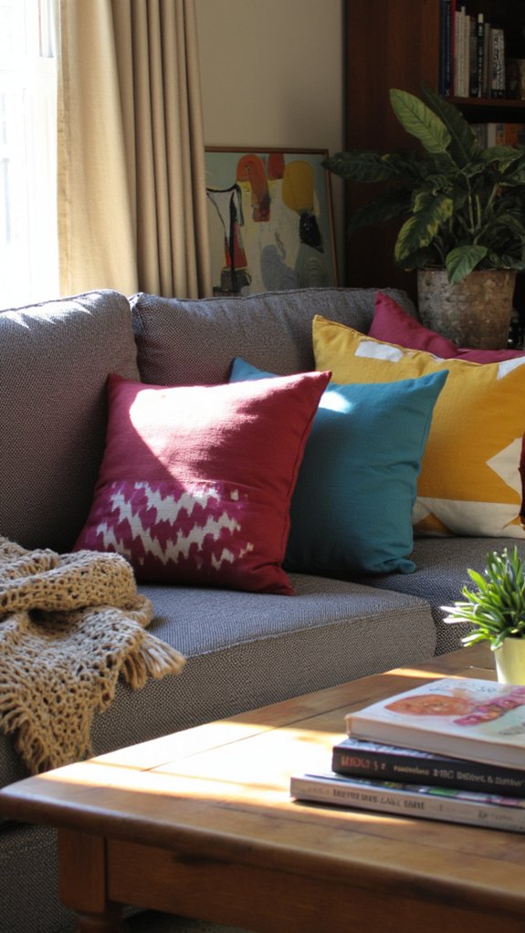 vibrant geometric decor accents