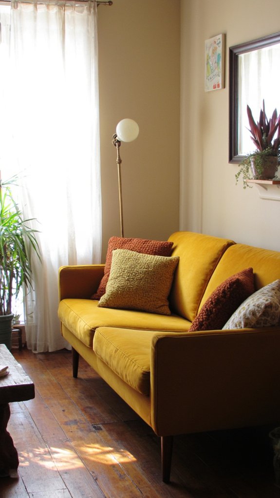 vibrant mustard velvet elegance