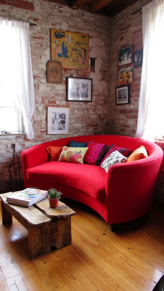 vibrant playful unique sofa