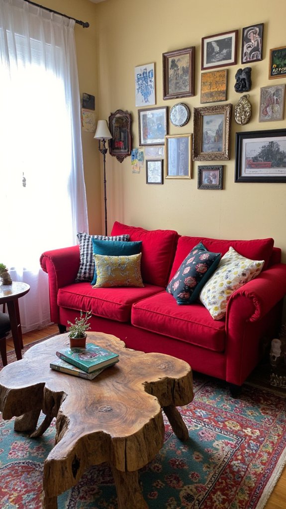 vibrant red velvet focal