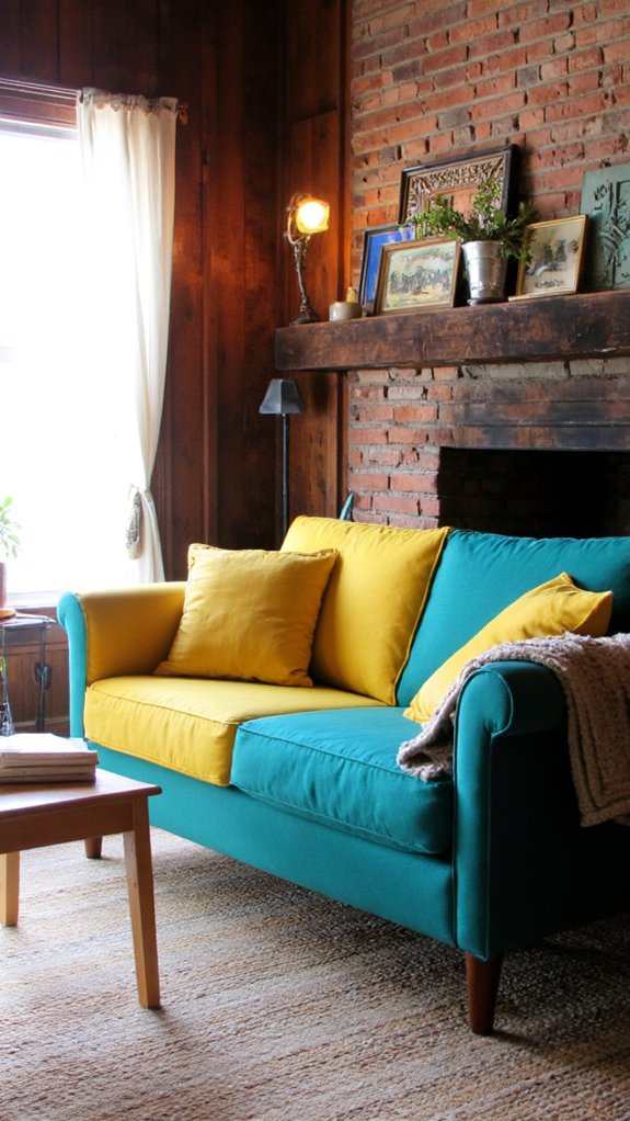 vibrant statement living room