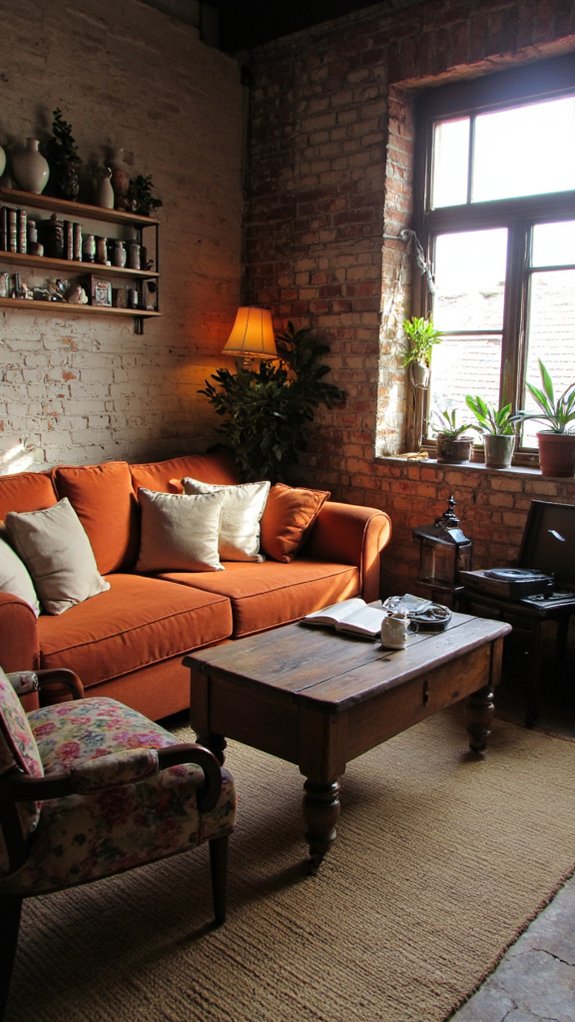 vintage accents modern contrast