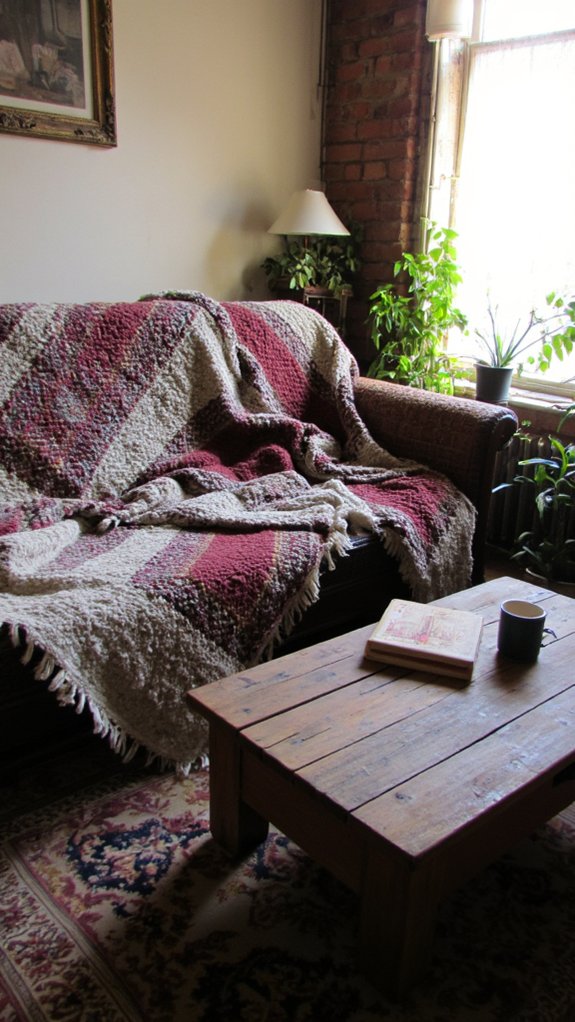 vintage blankets add warmth