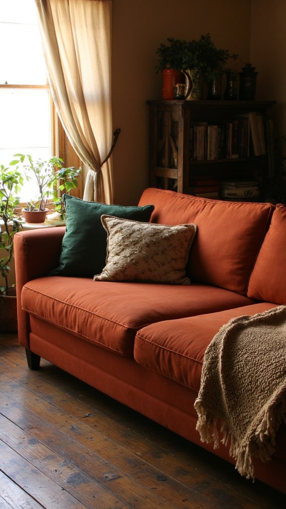 warm earthy pillow accents