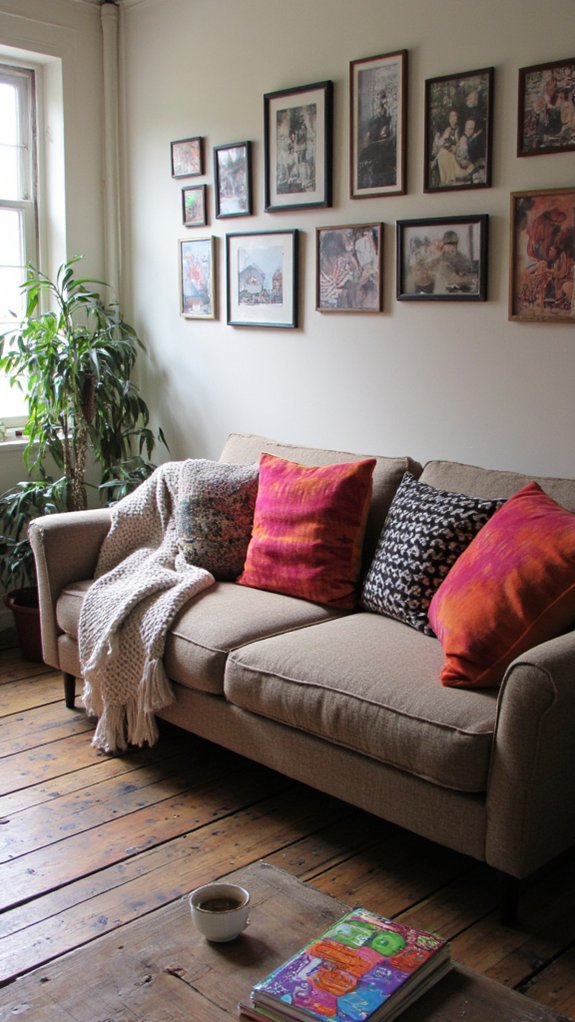 warm family photo displays