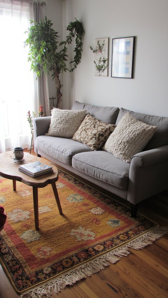 warm inviting living room