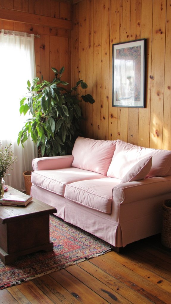 warm inviting pastel pink