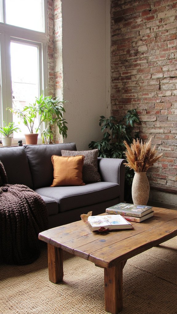 warm rustic brown accents