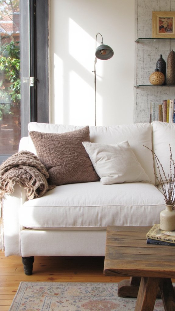 warm taupe living room