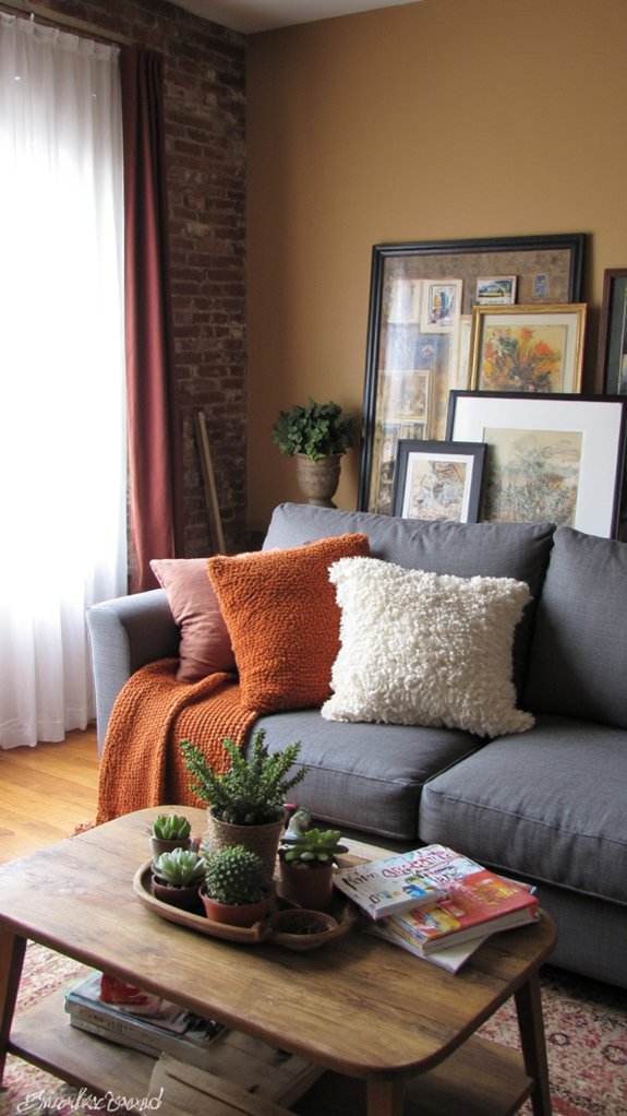 warm terracotta enhances coziness