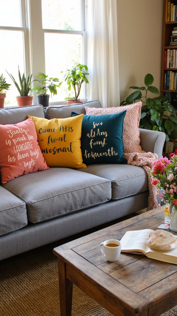 whimsical pillows add personality