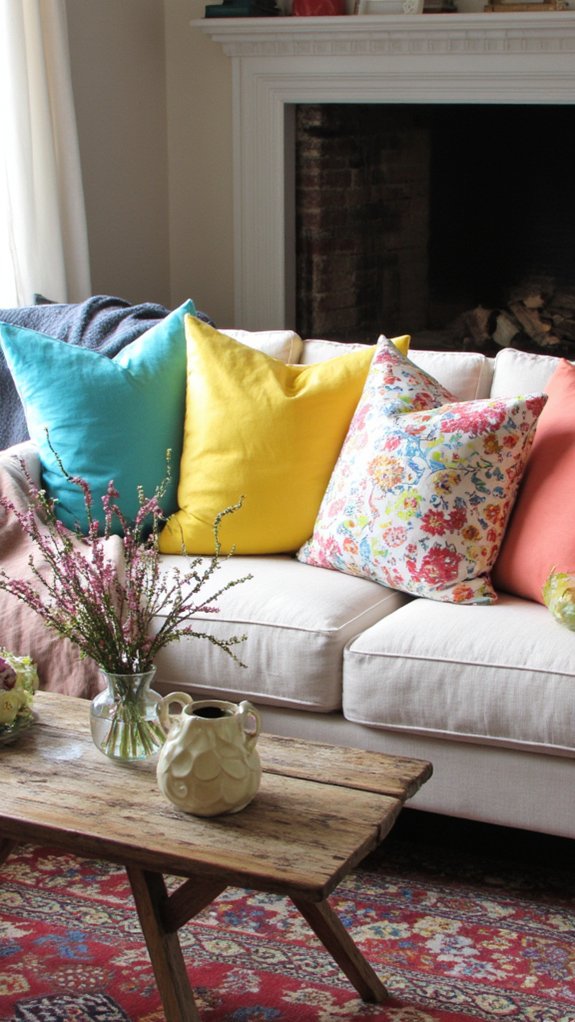 whimsical vibrant color accents