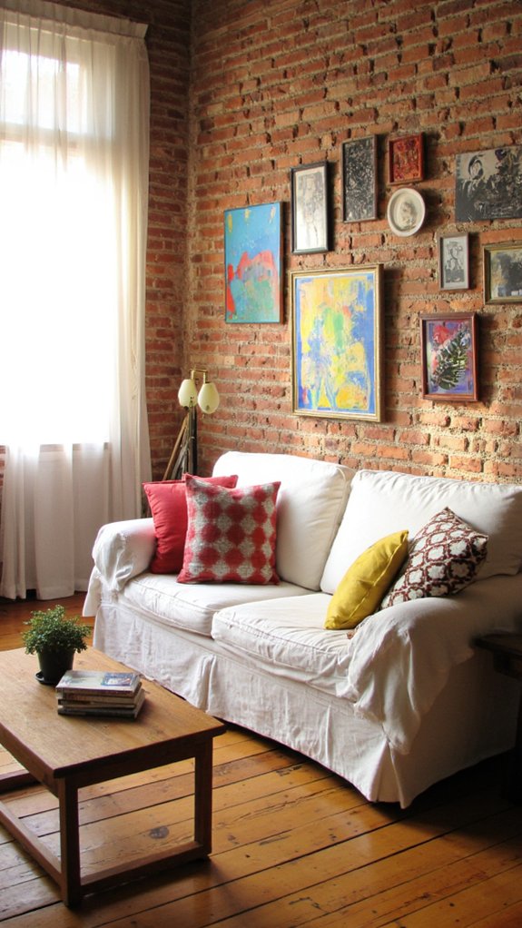 white sofa art backdrop