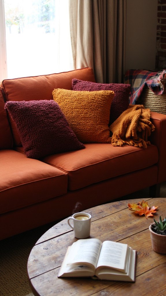 wooden accents enhance warmth