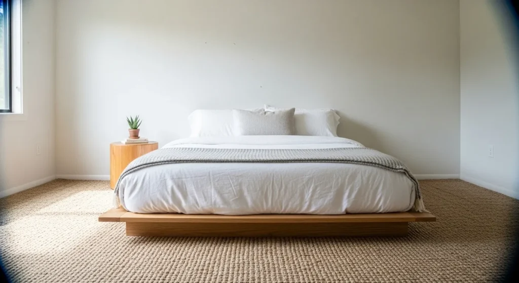 21 Clever Bed Frame Without Headboard Ideas for Clean Walls (22)