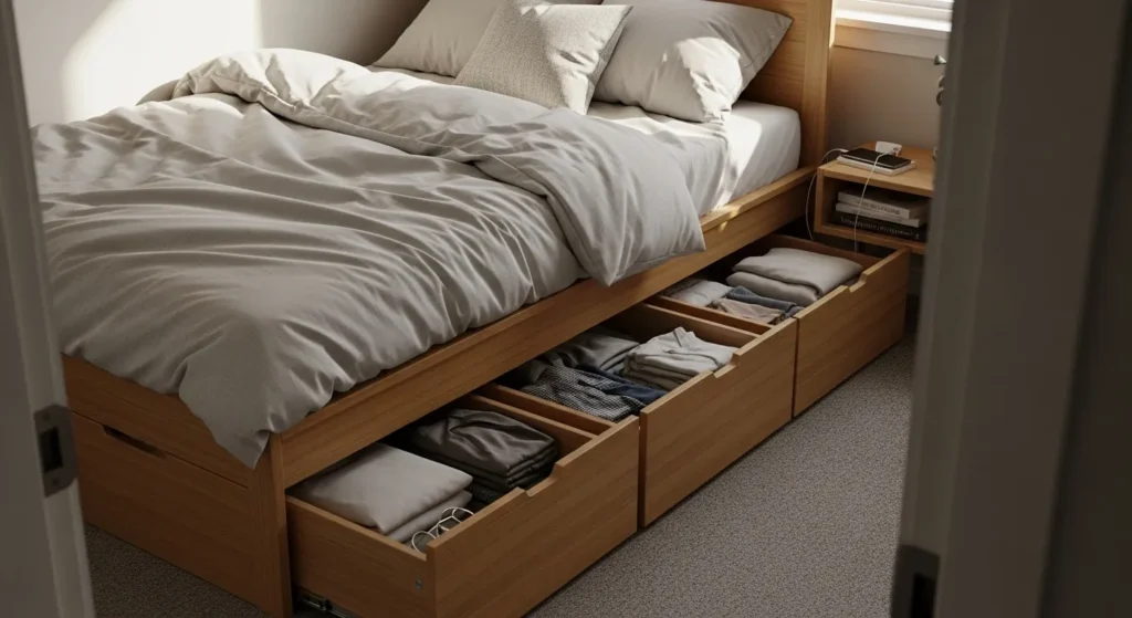 23 Wooden Storage Bed Ideas That Balance Style and Function (24)