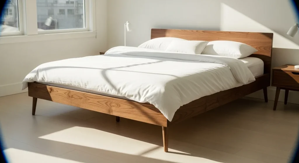 25 Warm Walnut Bed Frame Ideas With Rich and Inviting Style (26)